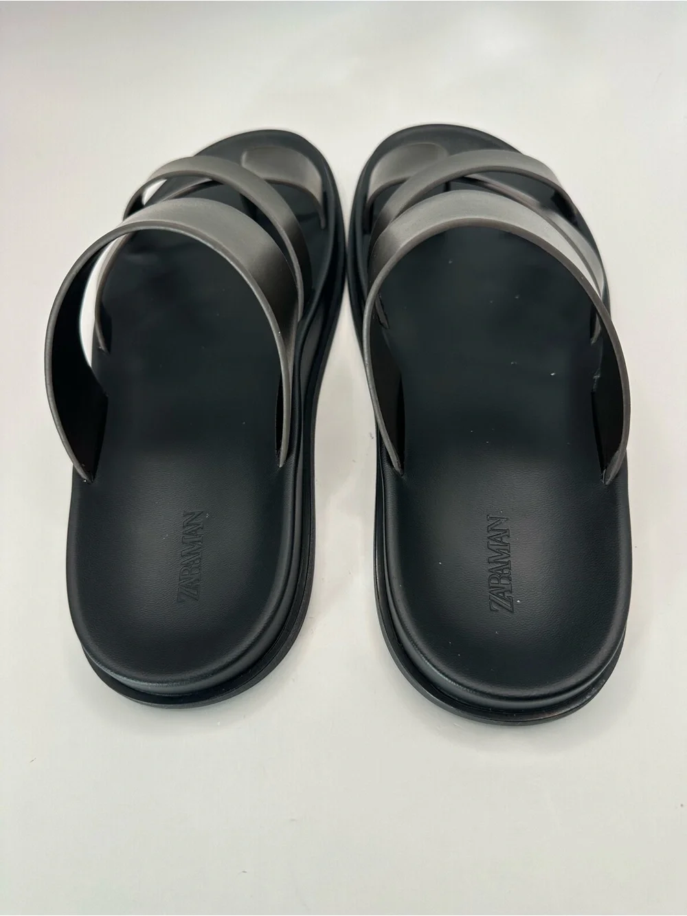 Zara Black Men’s Cross-Strap Slide Sandals